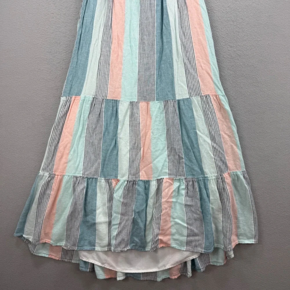 Rails Adora Dress Womens Medium Pastel Blue Peach Highland Stripe Coastal Boho - Picture 7 of 12
